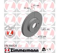 2 x ZIMMERMANN 370.3069.20 Disco freno per MAZDA