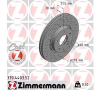 2 x ZIMMERMANN 370.4403.52 Disco freno per MAZDA