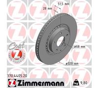 ZIMMERMANN Disco freno 370.4405.20 con ventilazione esterna per Mazda CX-5 2x