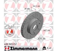 2 x ZIMMERMANN 400.3653.52 Disco freno per MERCEDES-BENZ,MERCEDES-BENZ (BBDC)