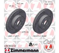 2 x ZIMMERMANN 400.3653.53 Disco freno per MERCEDES-BENZ,MERCEDES-BENZ (BBDC)