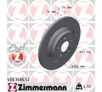 2 x ZIMMERMANN 400.3686.52 Disco freno per MERCEDES-BENZ