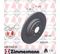 2 x ZIMMERMANN 400.5563.20 Disco freno per MERCEDES-BENZ