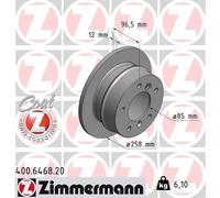2 x ZIMMERMANN 400.6468.20 Disco freno per MERCEDES-BENZ,PUCH,VW
