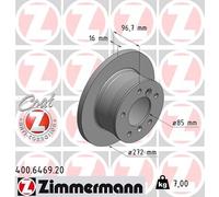 2 x ZIMMERMANN 400.6469.20 Disco freno per MERCEDES-BENZ,PUCH,VW