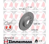 2 x ZIMMERMANN 430.1452.20 Disco freno per OPEL,VAUXHALL