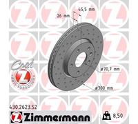 2 x ZIMMERMANN 430.2623.52 Disco freno per BUICK (SGM),CHEVROLET,CHEVROLET (SGM)