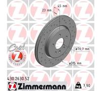 2 x ZIMMERMANN 430.2630.52 Disco freno per OPEL,VAUXHALL