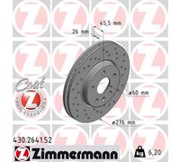 2 x ZIMMERMANN 430.2641.52 Disco freno per OPEL,VAUXHALL