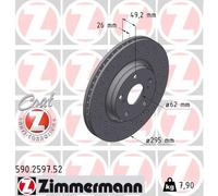 2 x ZIMMERMANN 590.2597.52 Disco freno per TOYOTA