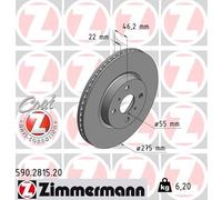 ZIMMERMANN 590.2815.20 Disco freno