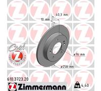 2 x ZIMMERMANN 610.3723.20 Disco freno per VOLVO