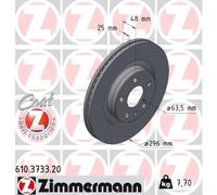 2 x ZIMMERMANN 610.3733.20 Disco freno per VOLVO,VOLVO ASIA