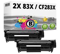 2 XL Toner Per HP LaserJet M201 M201N M202N M202DW M225 M225DN M225DW 83X CF283X