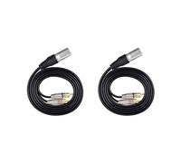 2 XLR Maschio A 2 RCA Maschio Spina Audio Stereo Connettore Cavo Y Cavo Sdoppiatore per Microfono Mixing Console Amplificatore (1,5 M)