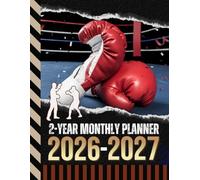 2-Year Monthly Planner 2026-2027: 8.5x11 Dated Organizer With 100 Blank College-Ruled Notebook Pages Combo / 24-Month Schedule / Boxing Gloves - Boxer Sports Art Cover Design