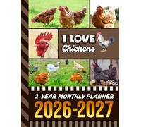 2-Year Monthly Planner 2026-2027: 8.5x11 Dated Organizer With 100 Blank College-Ruled Notebook Pages Combo / 24-Month Schedule / Chicken - Farm Animal Lover Art Theme Cover