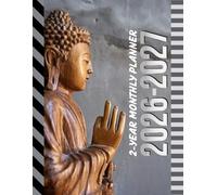 2-Year Monthly Planner 2026-2027: 8.5x11 Dated Organizer With 100 Blank College-Ruled Notebook Pages Combo / 24-Month Schedule / Zen Buddha Mediation Art Cover