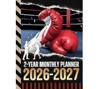 2-Year Monthly Planner 2026-2027: Hardcover / 8.5x11 Dated Organizer With 100 Blank College-Ruled Notebook Pages Combo / 24-Month Schedule / Boxing Gloves - Boxer Sports Art Cover Design