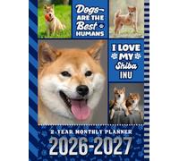 2-Year Monthly Planner 2026-2027: Hardcover / 8.5x11 Dated Organizer With 100 Blank College-Ruled Notebook Pages Combo / 24-Month Schedule / Shiba Inu Dog Art Pattern Cover