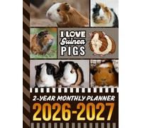 2-Year Monthly Planner 2026-2027: Hardcover / 8.5x11 Dated Organizer With 100 Blank College-Ruled Notebook Pages Combo / 24-Month Schedule / Guinea Pig - Animal Lover Art Theme Cover