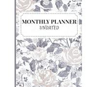 2-Year Undated Monthly Planner | Monthly Calendar and Schedule Organizer with Blank Dates | Matte Vintage Cover - Gray Floral (8.5'' x11''): ... Setting, Time Management, and Organization