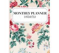 2-Year Undated Monthly Planner | Monthly Calendar and Schedule Organizer with Blank Dates | Matte Vintage Cover - Pink Floral (8.5'' x11''): ... Setting, Time Management, and Organization