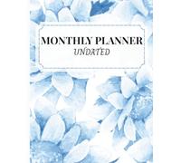 2-Year Undated Monthly Planner | Monthly Calendar and Schedule Organizer with Blank Dates | Matte Vintage Cover - Blue Floral (8.5'' x11''): ... Setting, Time Management, and Organization