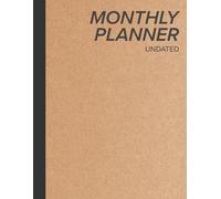 2 Year Undated Monthly Planner: Simple 24 Month Schedule Organizer with Blank Days & Months | Brown Cover