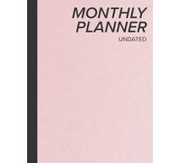 2 Year Undated Monthly Planner: Simple 24 Month Schedule Organizer with Blank Days & Months | Pink Cover