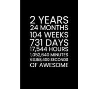 2 Years of Awesome - 100 Page Notebook for Birthdays, Anniversaries, and Milestones - Blank Lined Journal for Special Occasions - Hardcover