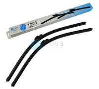 2 You.S Tergicristalli Frontale 600+600 MM per Mercedes-Benz (W204)