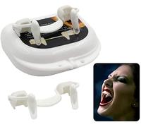 2 zanne da vampiro per Halloween, denti retrattili, orribili zanne da vampiro, realistici, riutilizzabili, spaventosi, decorazione per costume di Halloween, carnevale, feste a tema, cosplay