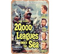 20.000 Leghe Sotto I Mari 1954 Insegna In METALLO 141WC108L