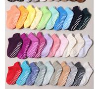 20/10/1 Paio di calzini antiscivolo a pois per bambini, stile casuale, design antiscivolo con linguetta sul tallone, non cadono, calzini preferiti dalle mamme, design a cuori, stelle, pois, selezione