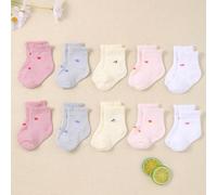 20/10/5 paia di calzini corti per bambini con bordi in pizzo arricciato e motivi jacquard. Questi sono calzini elastici per bambine con fasce elastiche, adatti per bambine da 0 a 3 anni. 10 paia-2-3 a