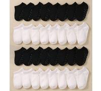 20/10/5 paia di calzini senza collo in tinta unita per bambini con puntini antiscivolo a forma di stella sulla suola, calzini unisex per primi passi e sport per bambini piccoli con design antiscivolo