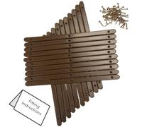 20 (10 paia) di guide per cassetti in plastica marrone con viti e istruzioni per mobili di ricambio per cassetti, guide scorrevoli per cassetti, guide scorrevoli per camera da letto Kevagh