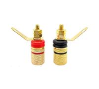 20/100/400 Pz 4 MILLIMETRI Presa A Banana Binding Post Terminale 'altoparlante Placcato Oro Connettore Terminale Audio(400 Black)