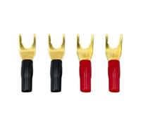 20/100/400 Pz Placcato Oro Y/U Forma Forcella Forcella Banana jack Banana Saldatura Cavo 'altoparlante Terminale di Alimentazione connettore(100Pcs (50Pairs))