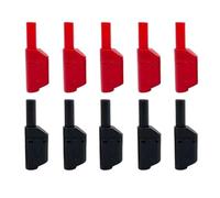 20/100/500 pz 4mm Banana Rame Puro Nichelato Pistola Lanterna Tipo Impilabile Connettore Ad Alta Tensione Prova di Saldatura isolamento(Black,100PCS)
