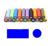 20/100/500pcs 18650 Lipo Battery Wrap PVC Termorestringente Tubo pretagliato Larghezza 29,5mm x 72mm Pellicola isolante Proteggi custodia Confezione manica-Nero,20pcs