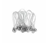 20-100 pezzi di cordino con moschettone, moschettone, corda, campanellino di Natale, portachiavi, ganci, cinturino per cellulare, portachiavi, accessori per borse - argento - 50 pezzi