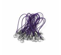 20-100 pezzi di cordino con moschettone, moschettone, corda, campanellino di Natale, portachiavi, ganci, cinturino per cellulare, portachiavi, accessori per borse - viola scuro - 50 pezzi