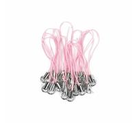 20-100 pezzi di cordino con moschettone, moschettone, corda, campanellino di Natale, portachiavi, ganci, cinturino per cellulare, portachiavi, accessori per borse - rosa - 50 pezzi