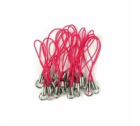 20-100 pezzi di cordino con moschettone, moschettone, corda, campanellino di Natale, portachiavi, ganci, cinturino per cellulare, portachiavi, accessori per borse - Rosa rossa - 50 pezzi