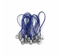20-100 pezzi di cordino con moschettone, moschettone, corda, campanellino di Natale, portachiavi, ganci, cinturino per cellulare, portachiavi, accessori per borse - blu scuro - 50 pezzi
