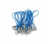 20-100 pezzi di cordino con moschettone, moschettone, corda, campanellino di Natale, portachiavi, ganci, cinturino per cellulare, portachiavi, accessori per borse - blu - 50 pezzi