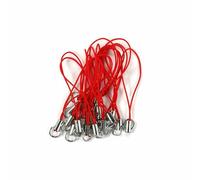 20-100 pezzi di cordino con moschettone, moschettone, corda, campanellino natalizio, portachiavi, ganci, cinturino per cellulare, portachiavi, accessori per borse - rosso - 50 pezzi