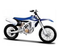 Maisto 5-13021 Motocicletta Modello Yamaha YZ450F (Bianco-Blu, Scala 1:12 ) Moto